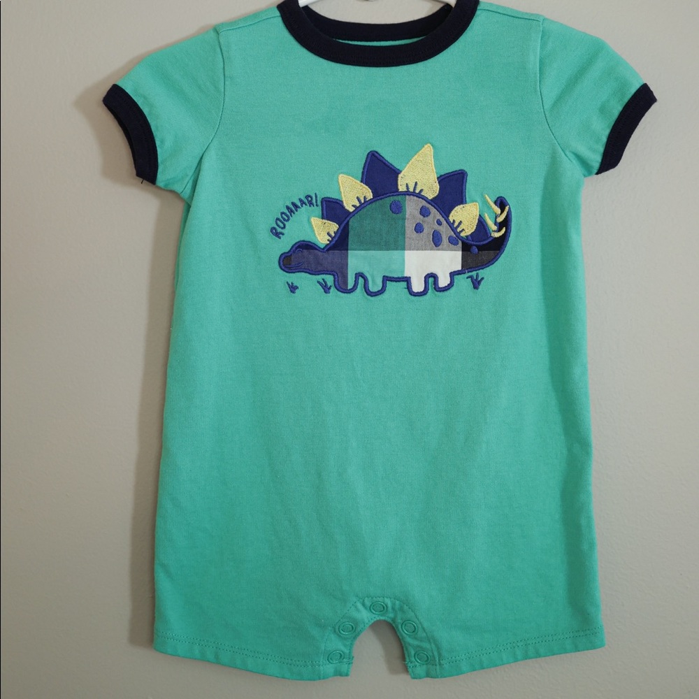 Lightening Bug Jumper with Dino Embroidery